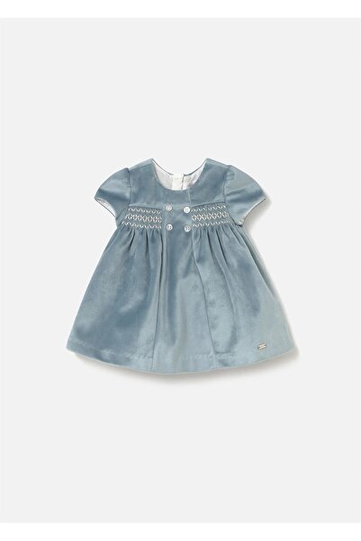 MAYORAL Baby Girl Velvet Dress Blue 2816