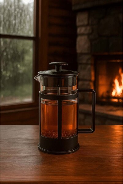 Jenisa 600 Ml Cam French Press – Kahve & Bitki Çayı Demleme Bardağı
