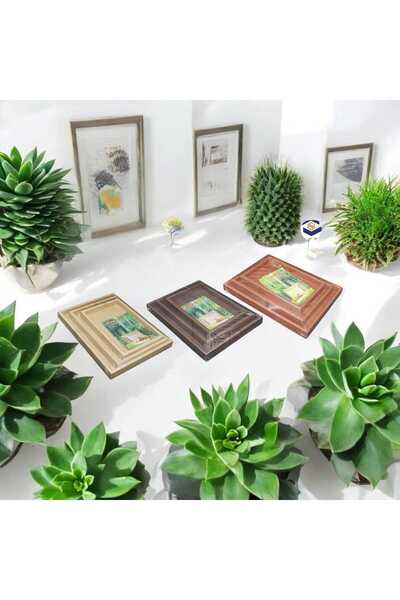 ALSAHA طقم طوفرية خشب مستطيل 3 حبة اللون بني