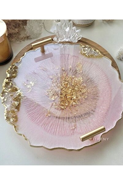 Home El yapımı tepsi ,reçine tepsi ,Dekoratif ,Hediyelik ürün • Lüks epoksi s...