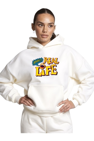 ArtYus Unisex Real Life Colorful Special cu imprimeu Cotton supradimensionat ...