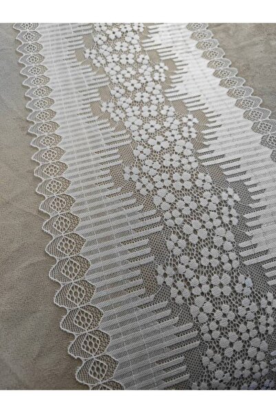 FASHİON DANTEL Lycra Stretch Lace 22 cm Width 1 Mt Ecru