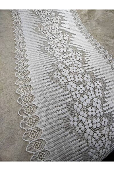 FASHİON DANTEL Lycra Stretch Lace 22 cm Width 1 Mt Ecru