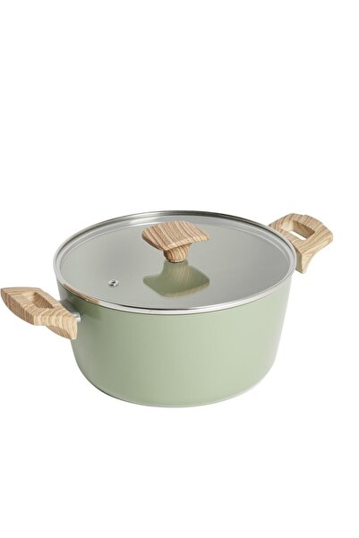 Carrefour Home Carrefour Home pot with lid, ceramic/glass, 24x11.5 cm, Green