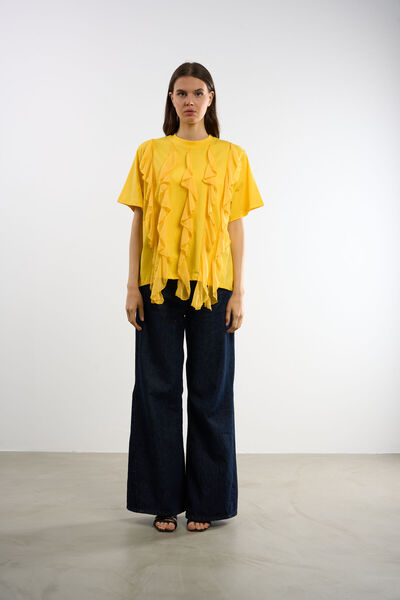 HANIQA Tricou cu volane