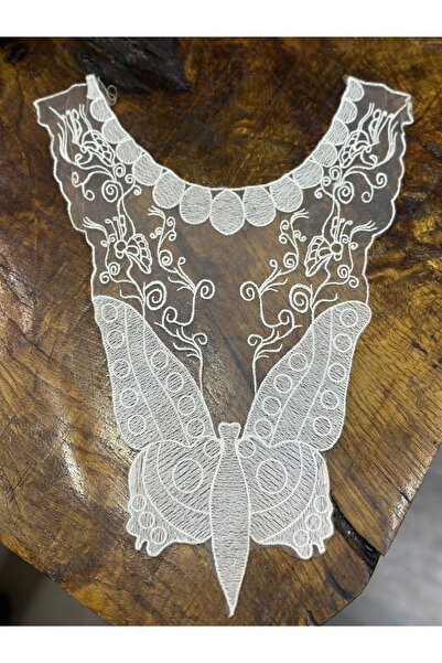 Gönülden Tasarım ACCESORIUL DE CUSUT GULER TUL FLUTAT ECRU 36X27 CM