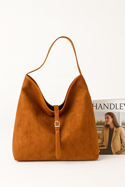 Handley Lüks Süet Salaş Omuz Çantası Dilli