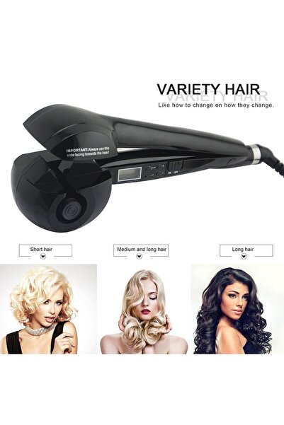OEM Automatic Curling Iron, Secairiji, LCD, Auto Shutoff, 230℃, Black