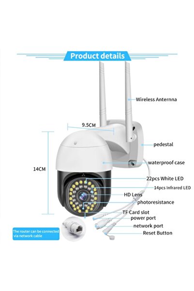 Telemag Pachet promoțional: Cameră de supraveghere exterioară V380, + card SD Goodram de 16 GB, clasa 4, S4