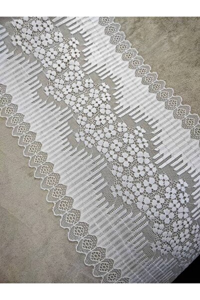 FASHİON DANTEL Lycra Stretch Lace 22 cm Width 1 Mt Ecru