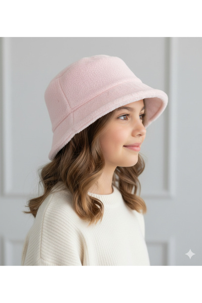 Kitti 4-8 Yaş Kız Çocuk Peluş Şapka - Pudra