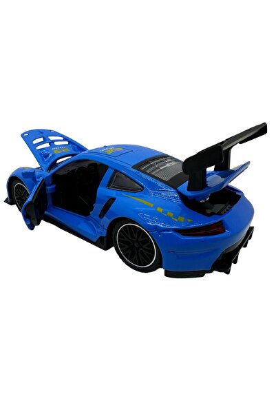 JPT Porsche 911 GT3 RS Mașină miniaturală albastră, turnată sub presiune, 1:32