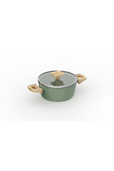 Carrefour Home Carrefour Home pot with lid, ceramic/glass, 20x9.5 cm, Green