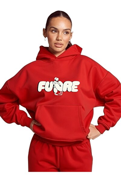 ArtYus Unisex Future Colorful Special cu imprimeu Cotton supradimensionat cu ...