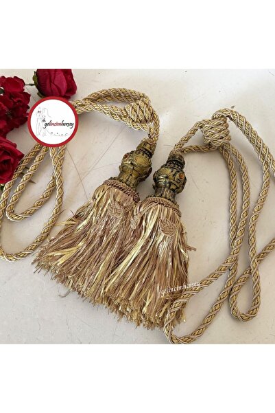 Gelincimherşey Fon Perde İçin Kol Bağı Püsküllü 2’li Braçol