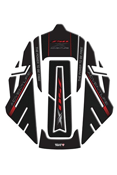 Redline Grafik Honda NC 750X 2021-2023 Siyah Karbon Kırmızı Tank Pad Set
