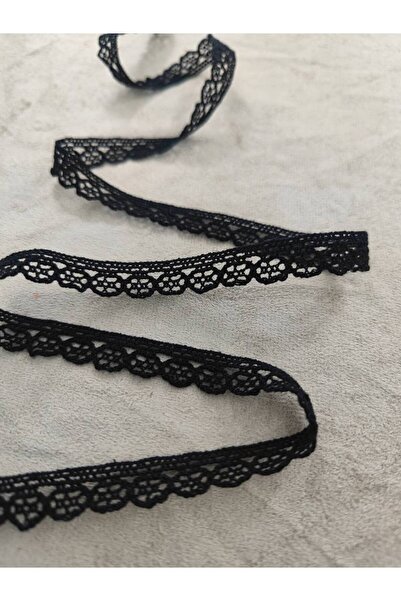 FASHİON DANTEL Cotton Kopanaki Lace Eni 2 cm 5 Mt Model 21 Black