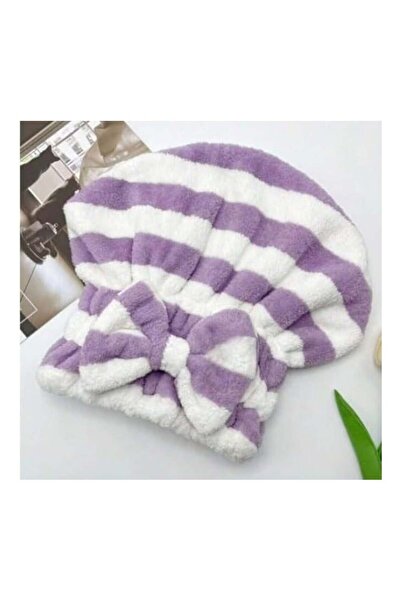 Mirfa Microfiber Hair Drying Towel Cap (Purple)
