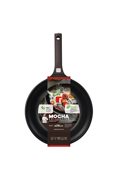 MOCHA Tigaie wok MOCHA, Aluminiu, 28 cm, Negru