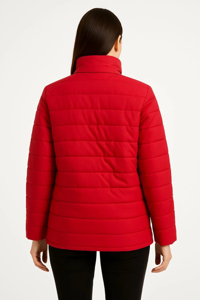 mzpkartan Dámská bunda Bomber Coat – vodoodpudivá látka, prošívaná podšívka, zapínání na zip, zimní – červená