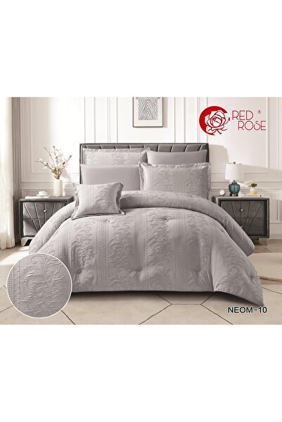 REDROSE COLOR Cool embossed double bedspread, 7 pieces