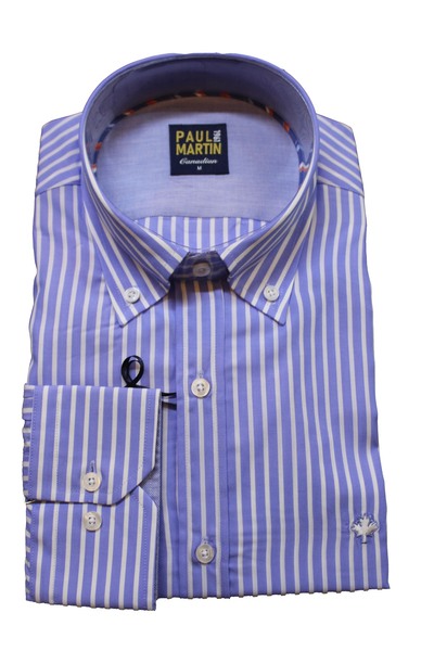 Paul Martin Men's Long Sleeve Striped Shirt