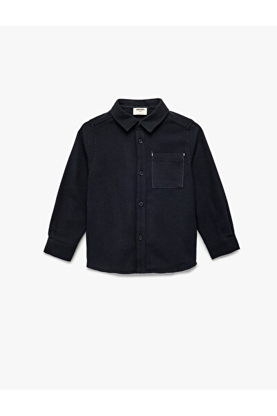 Koton Cămașă de bază cu mâneci lungi și detaliu de buzunar