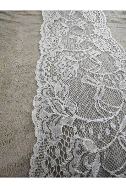 FASHİON DANTEL Lycra Flexible Lace Textronic 16.5 cm Width 1 Mt Ecru