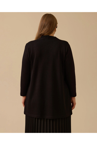 Gala-Xi Plus Size Asymmetrical Cut Knitwear Cardigan