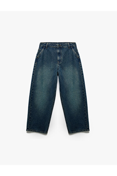 Koton Βαμβακερό τζιν παντελόνι με φαρδύ πόδι - Loose Fit Jean