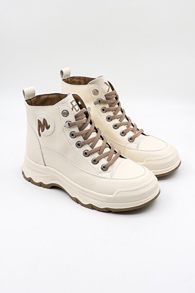 KRISTE BELL KristeBell İthal Bağcıklı Sneaker Kadın Spor Bot 2009 - Vizon - 36