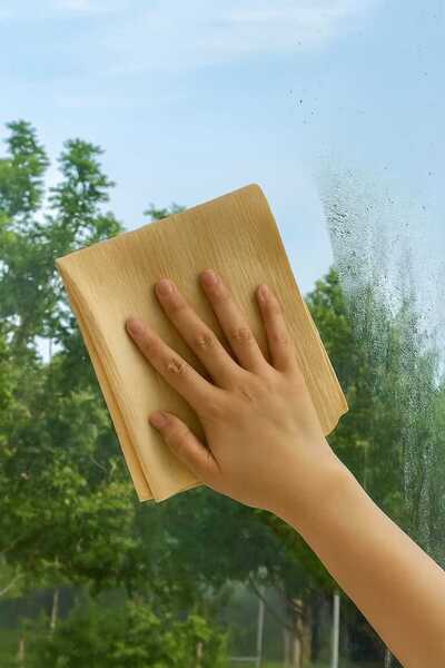 Nobera Mikrofiber Güderi Temizlik Bezi – 50x70 cm | Cam, Araba, Mutfak ve Ban...