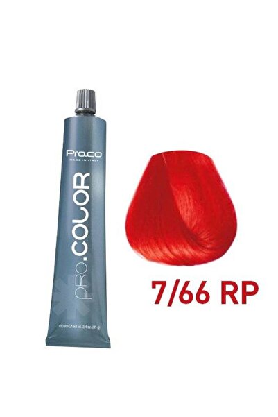PROCO Vopsea de păr profesională PRO.COLOR 100 ml - Pro.Co - Roșu Ferrari intens 7/66RP