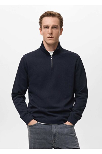 MANGO Man Regular fit fermuarlı sweatshirt