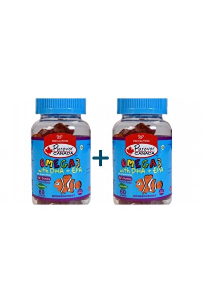 purever canada Purever Kids Gummies Omega-3 for Children - 60 Pieces with Fre...