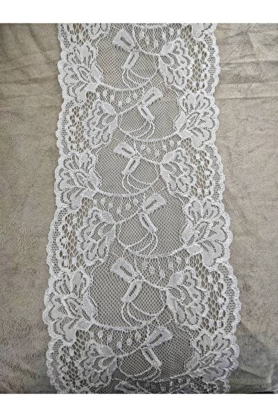 FASHİON DANTEL Lycra Flexible Lace Textronic 16.5 cm Width 1 Mt Ecru