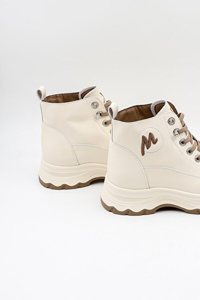 KRISTE BELL KristeBell İthal Bağcıklı Sneaker Kadın Spor Bot 2009 - Vizon - 36