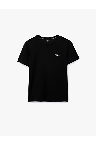 Koton Regular Fit Kısa Kollu Bisiklet Yaka Baskılı Spor Tişört