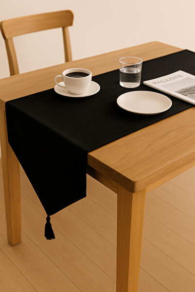 N NOXXO Luxury Runner Tablecloth Rustic Chic Tassels Decorative Table Cover 35X150 cm