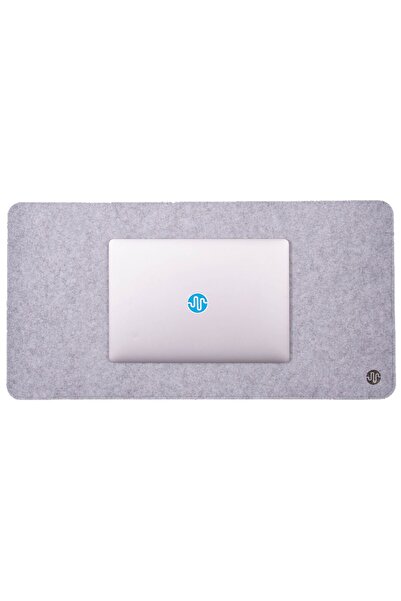PadForce Mousepad minimalist din lână sintetică pentru birou, gaming, birou, antiderapant - alb, 80x40cm