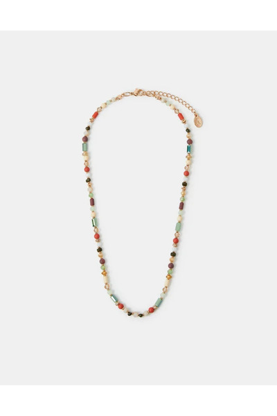 Accessorize PASTEL BEADED ROUND NECK Pastel Multi