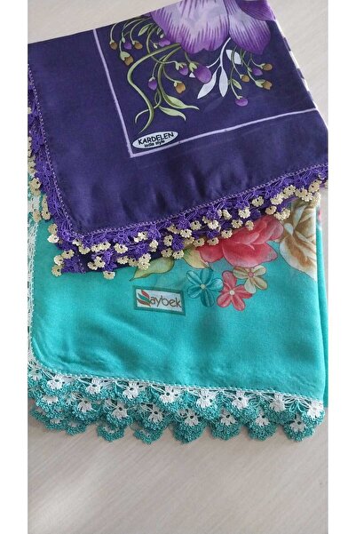 Papatyam 2 Adet El İşi Tığ İşi Yazma//Tığ Oyalı Yemeni/El İşi Çeyizlik Tülben...