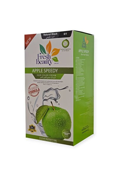 Apple Speedy Hair Color Cream Natural Black (500 ML + 500 ML) 1000 ML