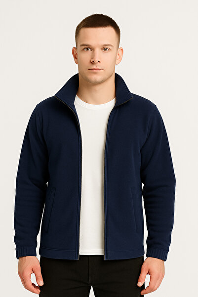 PARSHEY Erkek - Kadın Kalın Kışlık Tam Fermuarlı Regular Fit Polar Ceket