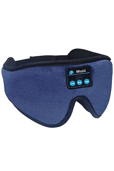 PadForce Mască de somn cu căști wireless, microfon, Bluetooth 5.0, pentru somn, călătorii, reglabilă - Albastră