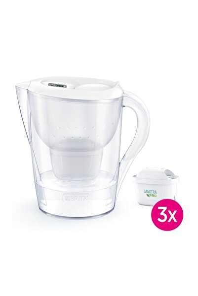 BRITA Marella XL Water Filter Jug, 3 Maxtra Pro Cartridges, 3.5L, White