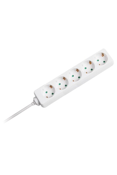 OEM Prelungitor 5 prize 1.5m 3G1.5mm2 alb V-TAC SKU-8758