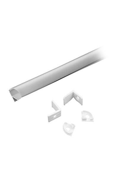 OEM Profil aluminiu pentru banda LED 2m 15.8x15.8 mm alb pe colt V-TAC SKU-3369