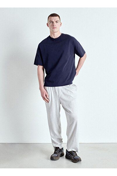 American Vintage Bisiklet Yaka Lacivert Erkek T-Shirt MFIZ02AH25NAVVIN