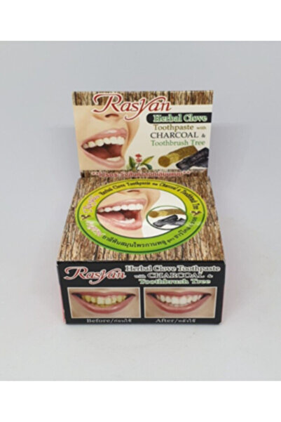 LOCK معجون أسنان راسيان العشبي بنكهة القرنفل - مع الفحم وشجرة فرشاة الأسنان